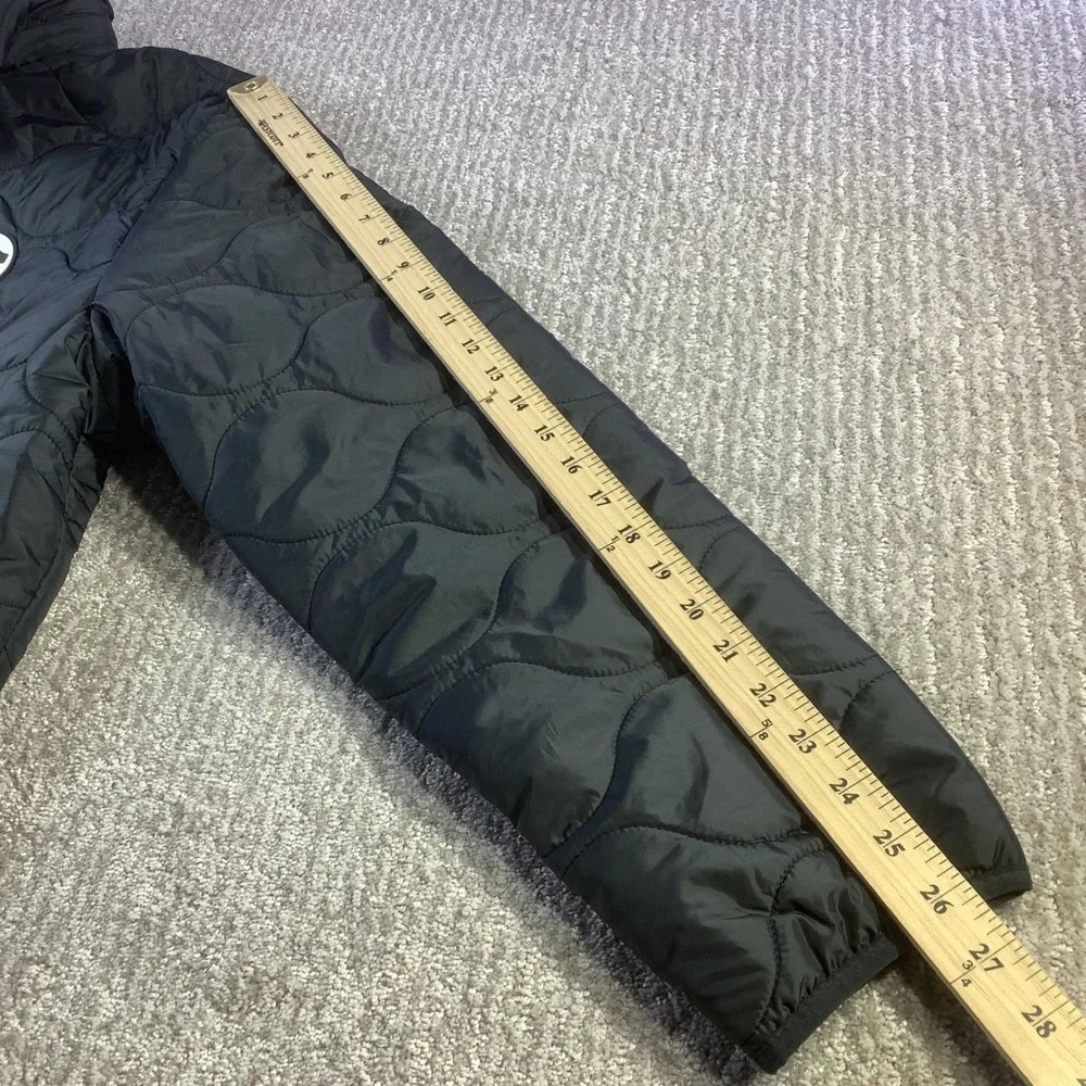 True‎ Religion Onion Quilt Puffer Jacket Black XL Detatchable Hood Full Zip NWT